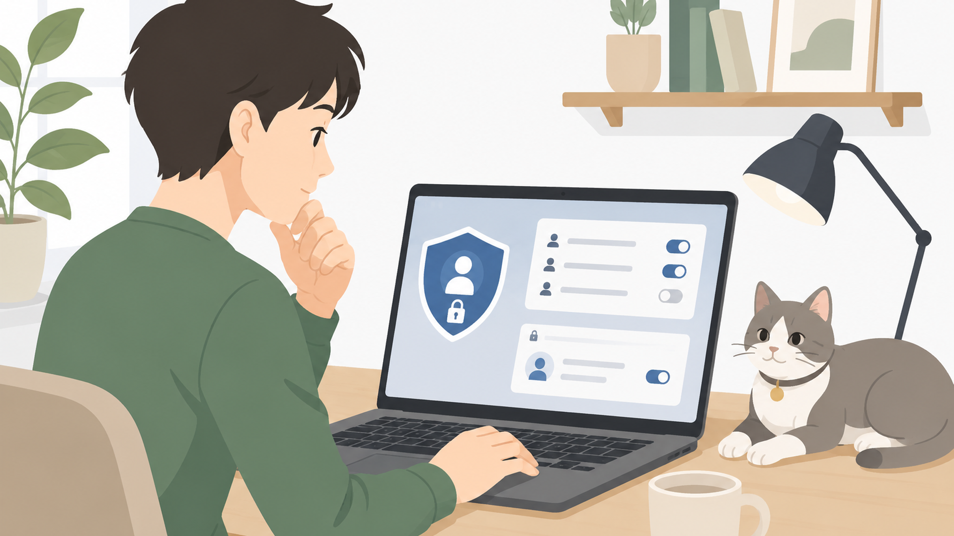 Codexの権限設定と個人情報保護を確認しているパソコン画面